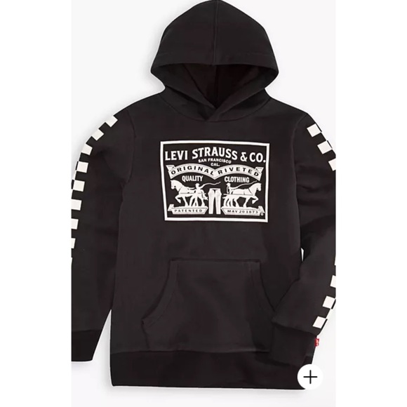 Levi's Other - Levi fleece hoodie checkered with logo